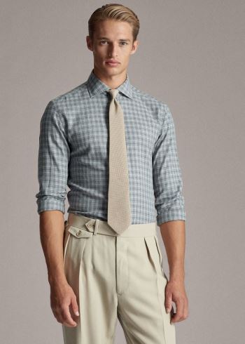 Ralph Lauren Plaid Flannel Shirt Šedé | znLeYzCF