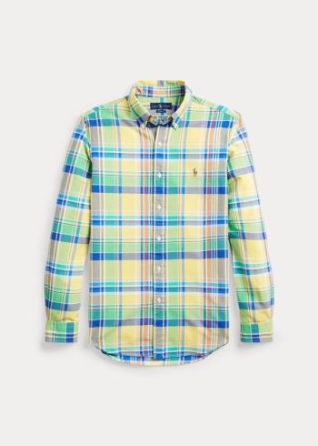 Ralph Lauren Plaid Oxford Shirt Žluté Zelene Viacfarebný | gH1rLP4m