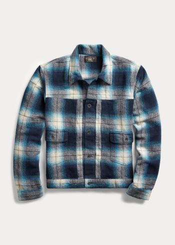 Ralph Lauren Plaid Shirt Jacket Blankyt Krém | g5jHs85u