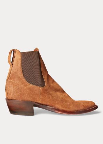 Ralph Lauren Plainview Semišové Chelsea Boot Hnědé | 4erKKAX8