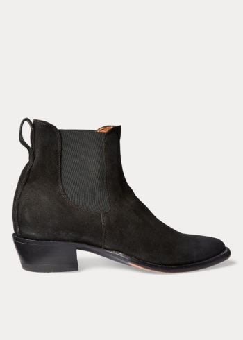 Ralph Lauren Plainview Semišové Chelsea Boot Černé | 5eaFhm1a