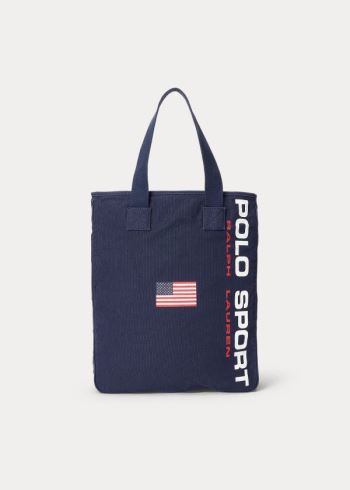 Ralph Lauren Platene Polo Sportovní Tote Tmavě Blankyt | 3Mw0Njuo
