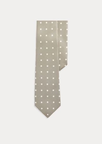 Ralph Lauren Polka-Dot Silk Foulard Tie Šedé | Z4Fu6ebh