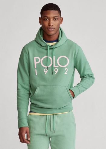 Ralph Lauren Polo 1992 Fleece Hoodie Zelene Bílé | 5AqlDvf0