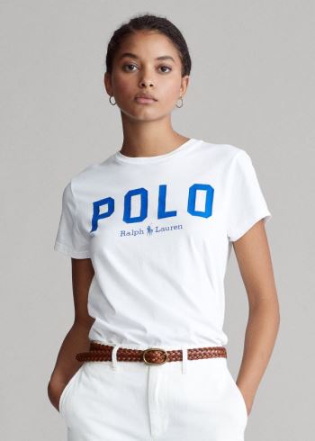Ralph Lauren Polo Bavlněné Tee Bílé | nskaagns