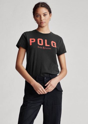Ralph Lauren Polo Bavlněné Tee Černé | jG4D8huW