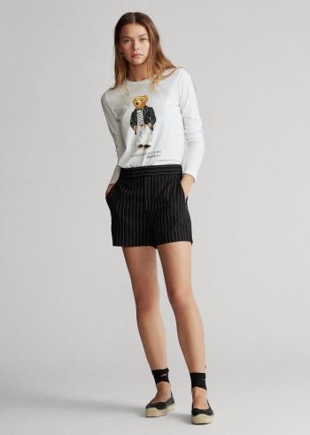Ralph Lauren Polo Bear Crewneck Shirt Bílé | uvAiyNw9
