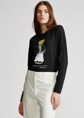 Ralph Lauren Polo Bear Crewneck Shirt Černé | DCsy250W