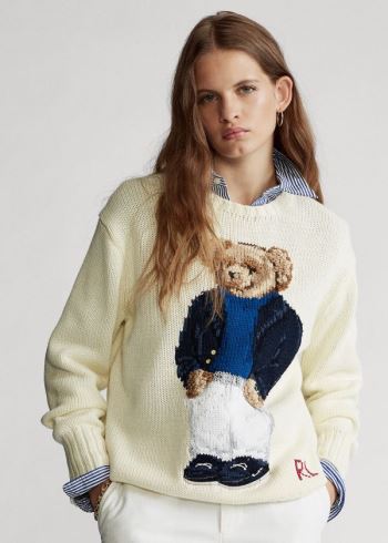 Ralph Lauren Polo Bear Crewneck Svetrové Krém Viacfarebný | E1appevp
