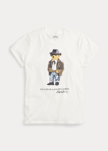 Ralph Lauren Polo Bear Crewneck Tee Bílé | XU7VQ6ZC
