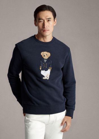 Ralph Lauren Polo Bear Fleece Sweatshirt Tmavě Blankyt | Lgldfx5p