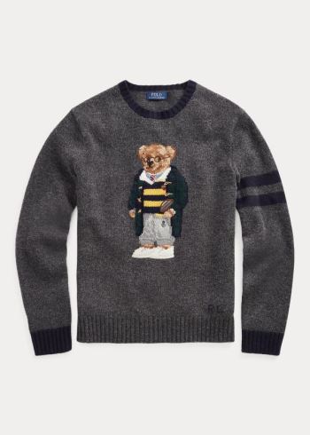 Ralph Lauren Polo Bear Wool Svetrové Šedé | 3iHUpGx3
