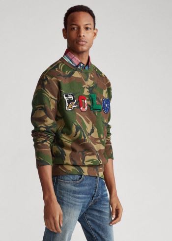 Ralph Lauren Polo Camo Fleece Sweatshirt Maskáčové | i0XBxpnU