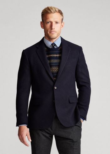 Ralph Lauren Polo Cashmere Sportovní Coat Tmavě Blankyt | 3hzeNRay
