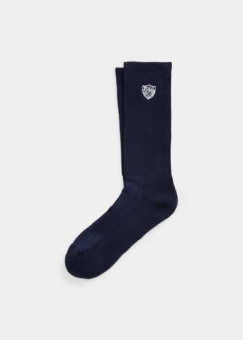 Ralph Lauren Polo Crest Crew Socks Tmavě Blankyt | TP4SBVNJ