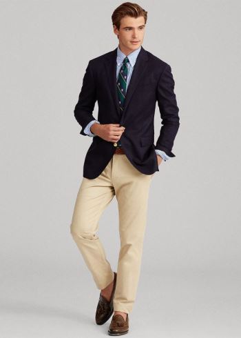 Ralph Lauren Polo Doeskin Blazer Tmavě Blankyt | te22LyaI