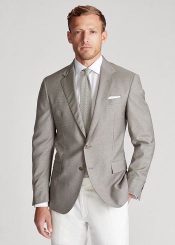 Ralph Lauren Polo Glen Plaid Sportovní Coat Šedé | 3BzMxoN4