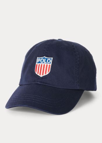 Ralph Lauren Polo Shield Bavlněné Twill Cap Tmavě Blankyt Viacfarebný | y1dBreb7