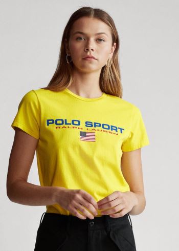 Ralph Lauren Polo Sportovní Crewneck Tee Žluté | lIkAo1OA