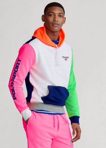 Ralph Lauren Polo Sportovní Fleece Hoodie Bílé Viacfarebný | kDk8JUOX