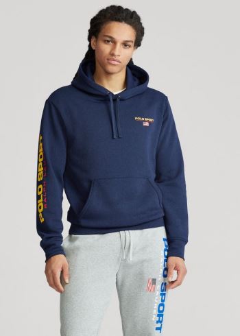 Ralph Lauren Polo Sportovní Fleece Hoodie Tmavě Blankyt | qHVvh9HB