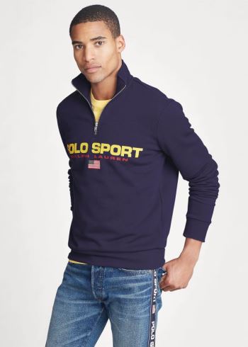 Ralph Lauren Polo Sportovní Fleece Sweatshirt Tmavě Blankyt | CLlgJ233