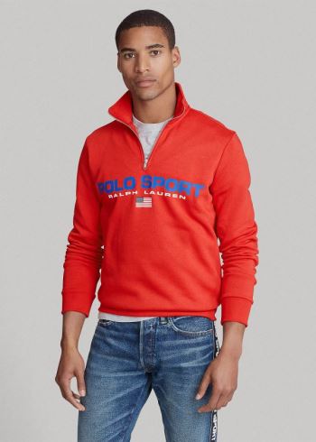 Ralph Lauren Polo Sportovní Fleece Sweatshirt Červené | KNCoTejz