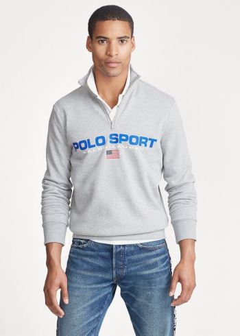 Ralph Lauren Polo Sportovní Fleece Sweatshirt Šedé | f1vs4xS9