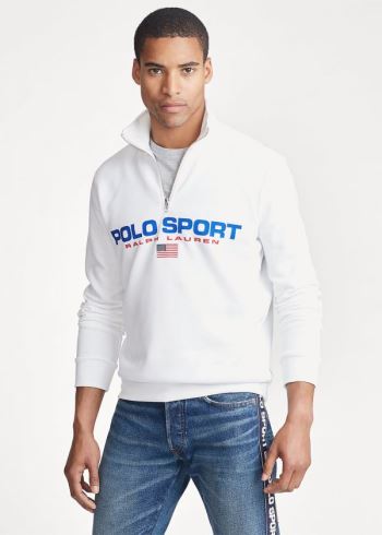 Ralph Lauren Polo Sportovní Fleece Sweatshirt Bílé | tWvzgmTn
