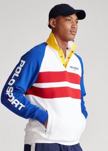 Ralph Lauren Polo Sportovní Rugby Sweatshirt Bílé Viacfarebný | KiBHjGV6