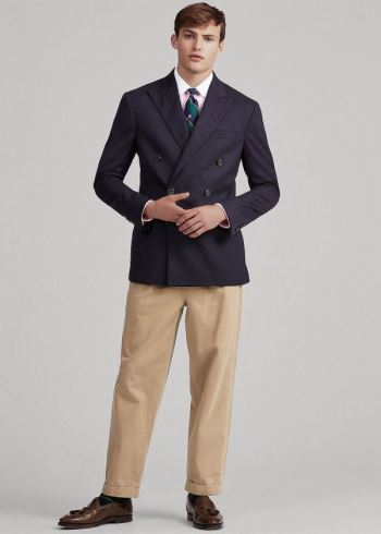 Ralph Lauren Polo Stretch Wool Sportovní Coat Tmavě Blankyt | CZIAqAHJ
