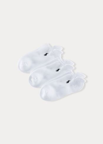 Ralph Lauren Polstrované Heel Low Sock 3-Pack Bílé | mYRSl8Vz