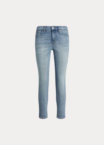 Ralph Lauren Premier Skinny Ankle Jean Světle Indigo Blankyt Světle Modré | l1tGpr82
