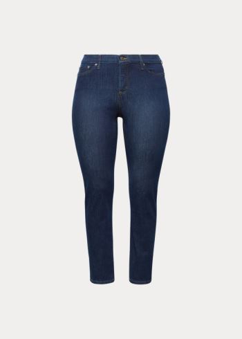 Ralph Lauren Premier Straight Curvy Jean Tmavě Blankyt Blankyt Světle Modré | VdlSbgFN