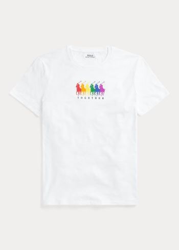 Ralph Lauren Pride Bavlněné Graphic Tee Bílé | 4NkxLDa4