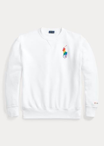 Ralph Lauren Pride Fleece Sweatshirt Bílé | ByqGiw0N