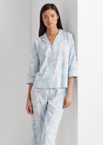 Ralph Lauren Print Bavlněné-Blend Sleep Set Blankyt | 2EKrOdGf