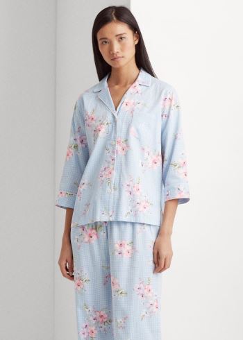 Ralph Lauren Print Bavlněné-Blend Sleep Set Blankyt | rxHRiNqd