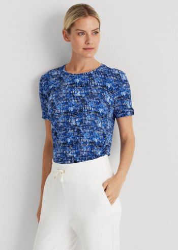 Ralph Lauren Print Jersey Tee Blankyt Viacfarebný | 37P1tljA