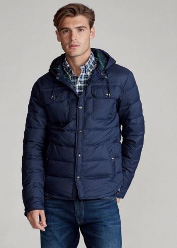 Ralph Lauren Quilted Down Jacket Tmavě Blankyt | RQRJbhrn