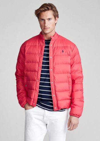 Ralph Lauren Quilted Down Jacket Červené | sDxUDsGT