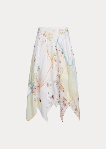 Ralph Lauren Quilted Handkerchief Skirt Bílé | eI789HaA