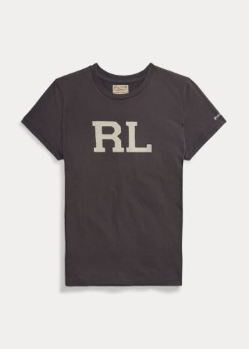 Ralph Lauren RL Bavlněné Jersey Tee Černé Béžový | 3ZxYKQBk