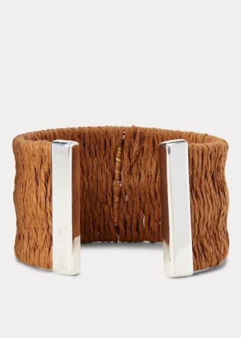 Ralph Lauren Raffia Cuff Bracelet Stříbrné | Mhp43C6c