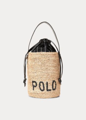 Ralph Lauren Raffia Mini Bucket Bag Světle Hnědé | fqCPbW0H