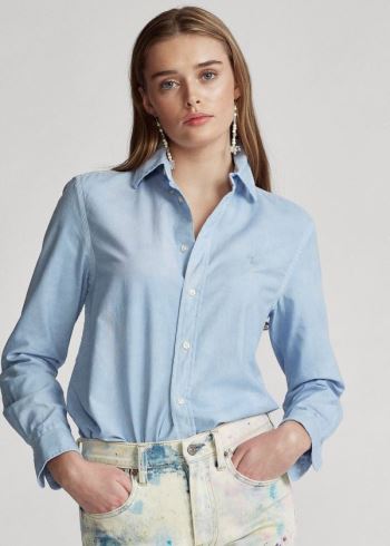 Ralph Lauren Relaxed Fit Bavlněné Shirt Blankyt | zWmacnqf
