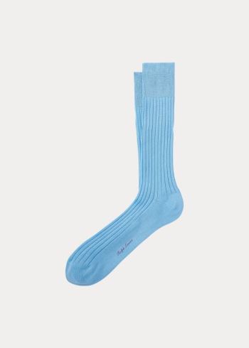 Ralph Lauren Rib-Knit Bavlněné Socks Světle Blankyt | Dsr9Rqxn