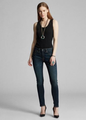 Ralph Lauren Rib-Knit Bavlněné Tank Černé | TTQqu34f