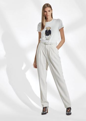 Ralph Lauren Riviera Bear Bavlněné Tee Bílé | Gfj5llid