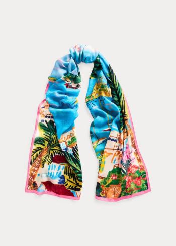 Ralph Lauren Riviera Cashmere-Silk Scarf Viacfarebný | jLtdR7xU
